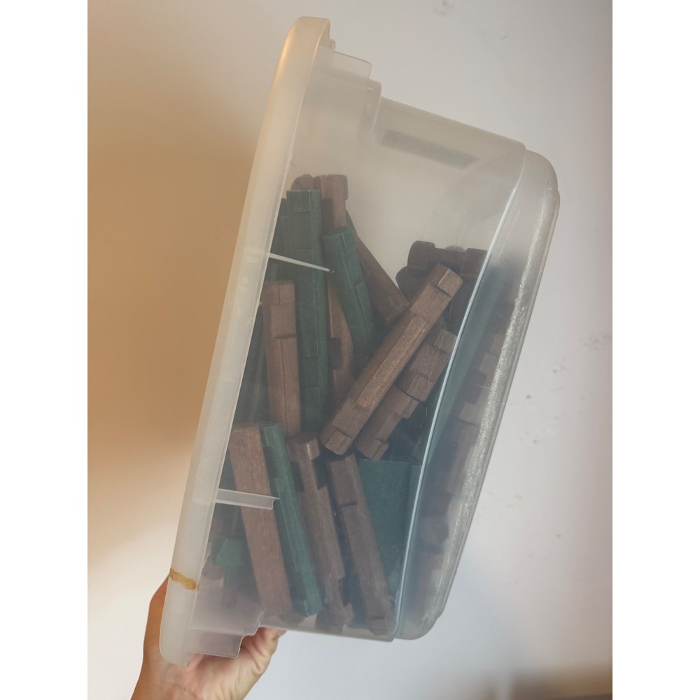 Lincoln Logs Bulk Lot‎ Wooden Building Set Pieces Logs Roof Gables Replacement